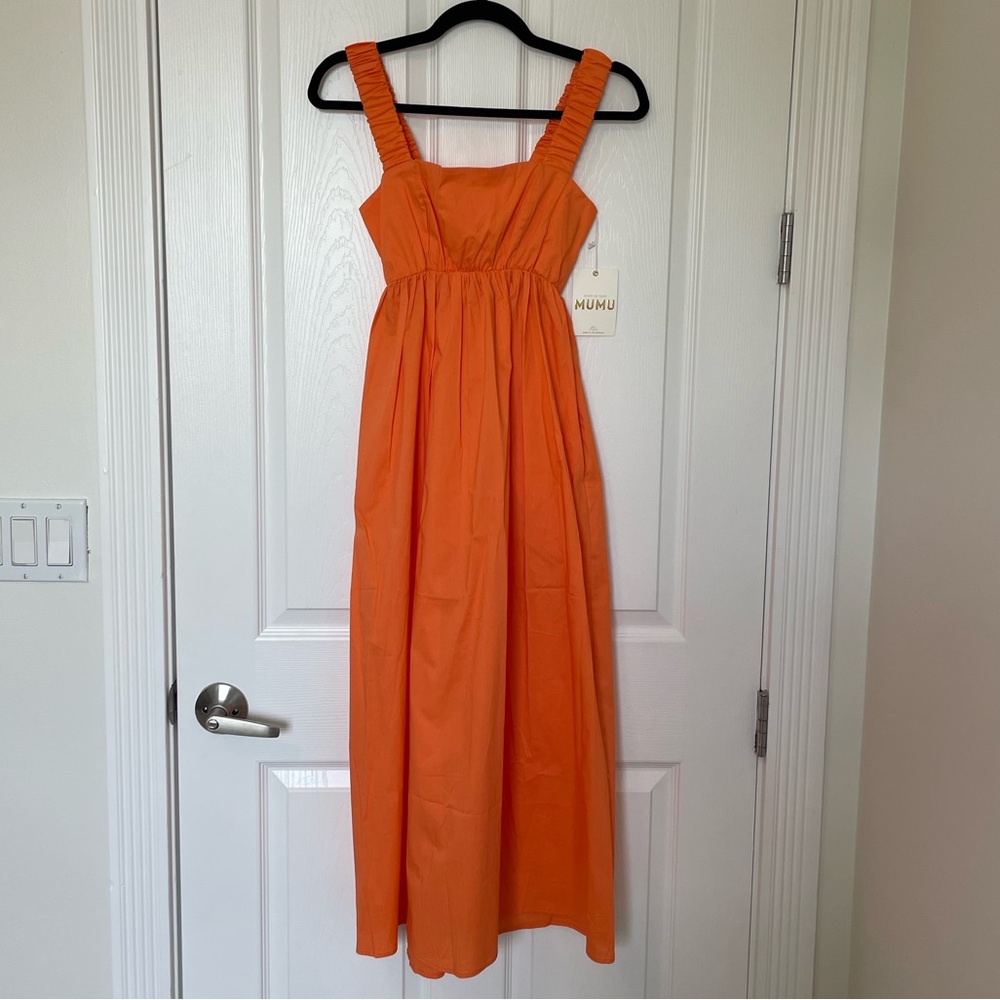 Show Mw Your MuMu Orange Midi Dress